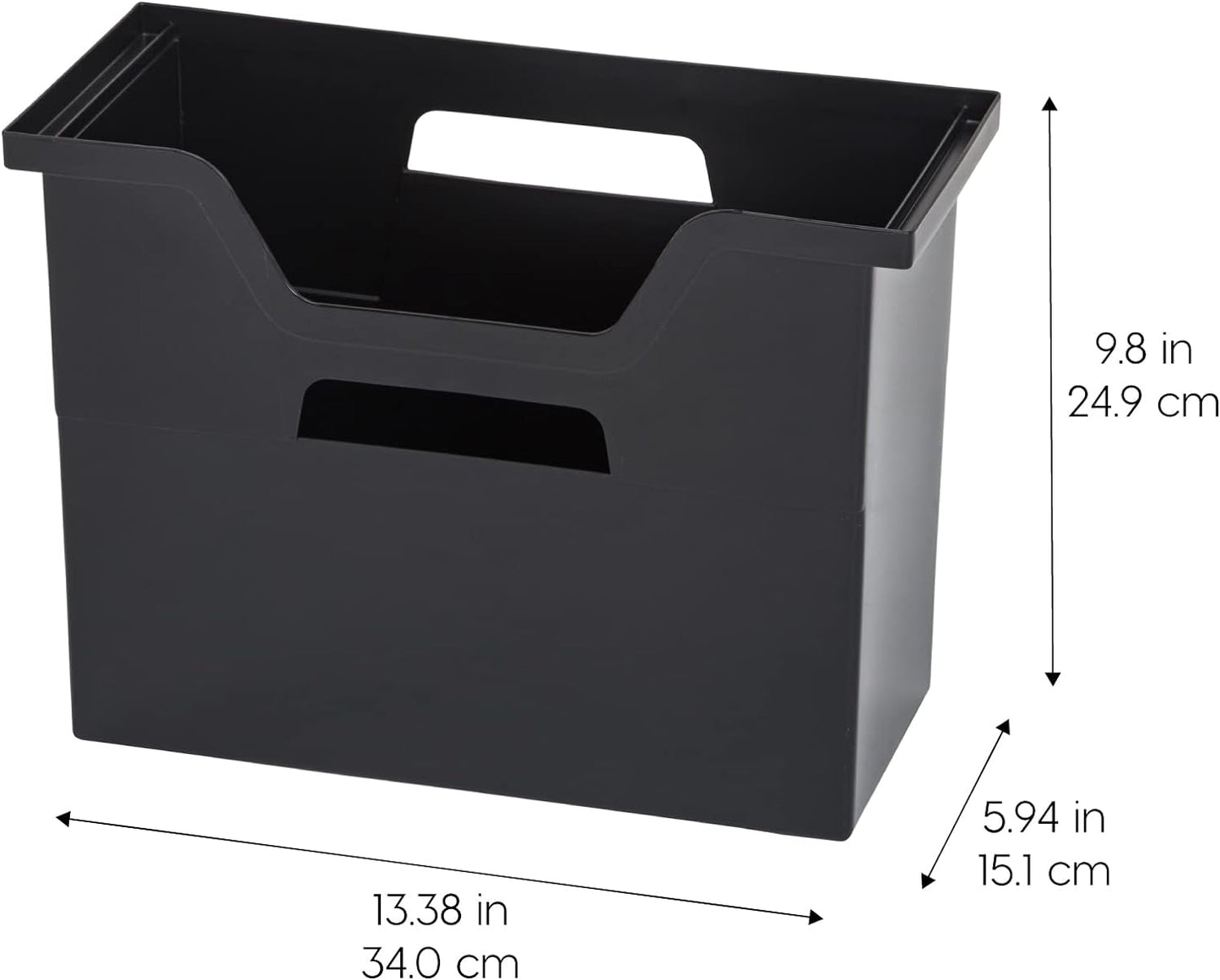 IRIS USA Magazine Holder, Compact File Storage Mini File Organizer for Desk and Home Office, Personal File Organizer for Papers and Magazines, Space-Saving Storage Set 6 Pack, Black