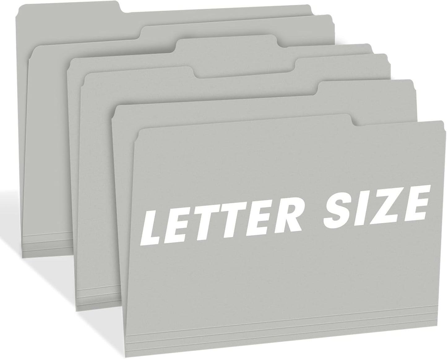 RAZCC File Folders, 100-Pack, 1/3 Cut, Letter Size, Yellow, Great for Organizing and Easy File Storage