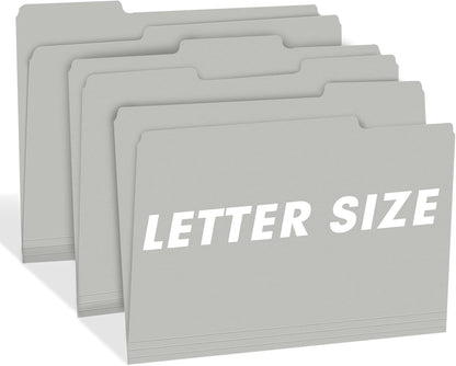 RAZCC File Folders, 100-Pack, 1/3 Cut, Letter Size, Yellow, Great for Organizing and Easy File Storage