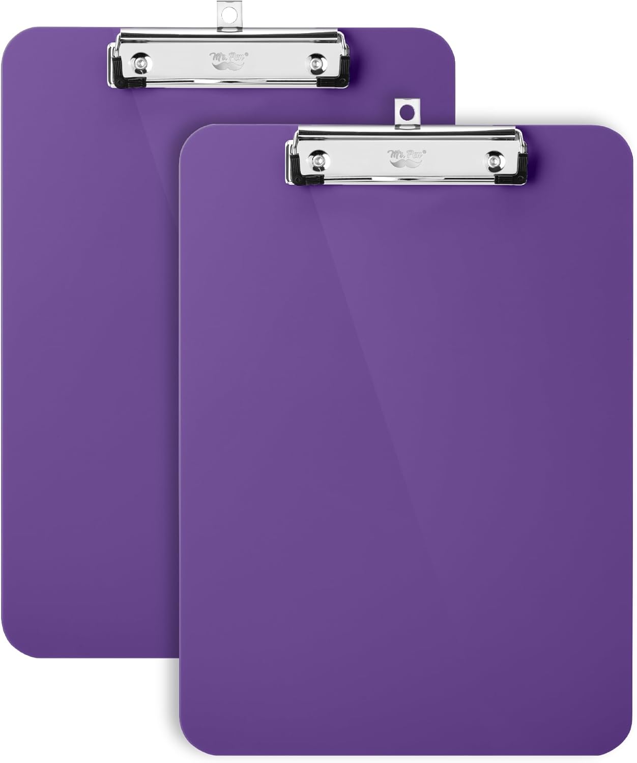 Mr. Pen- Plastic Clipboard, 12.5" x 9", 2 Pack, Clipboard Plastic, Low-Profile Metal Clip with Retractable Hanging Hole