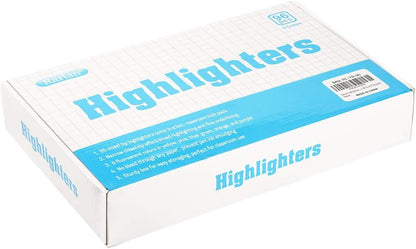 Rarlan Highlighters, Chisel Tip, Assorted Fluorescent, 96 Count Bulk Pack