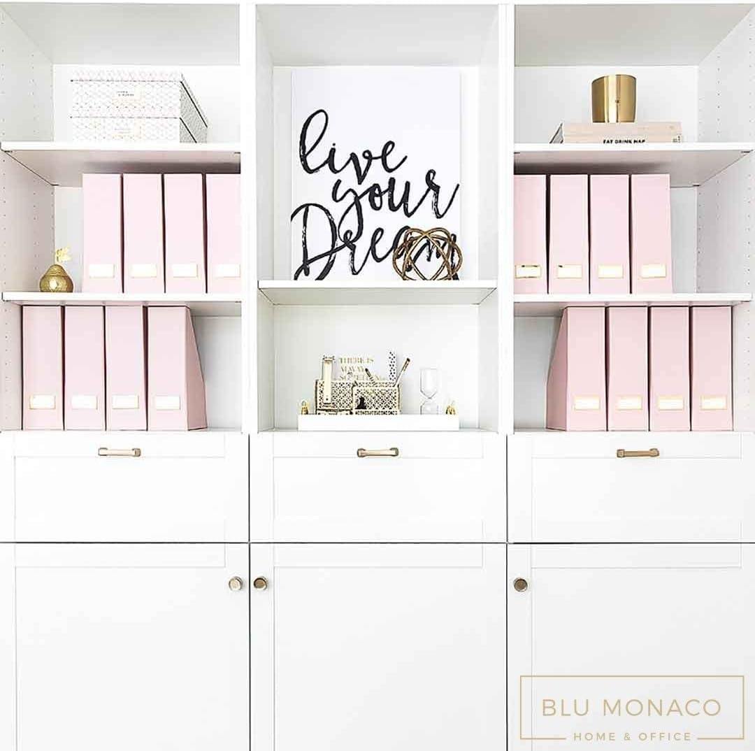 BLU MONACO Foldable Black Magazine File Holder | Set of 6 Cardboard Desk Organizer Boxes | Vertical Magazine File Holder | Standing File Holder | Office Classroom or Home