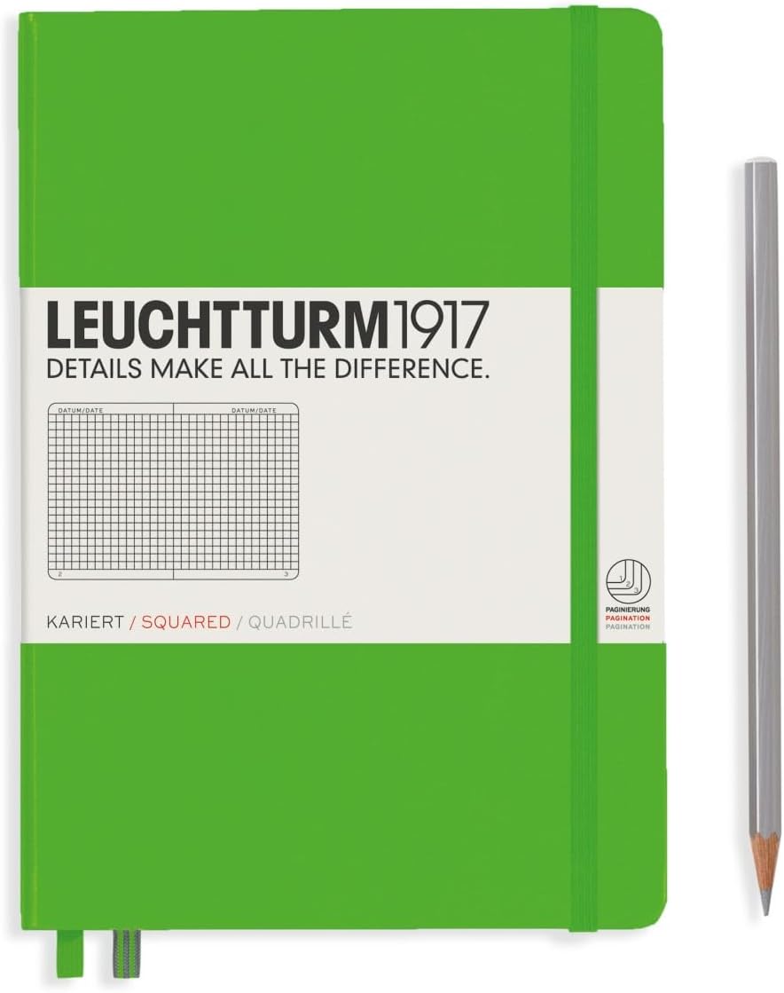 LEUCHTTURM1917 - Notebook Hardcover Medium A5-251 Numbered Pages for Writing and Journaling (Navy, Ruled)