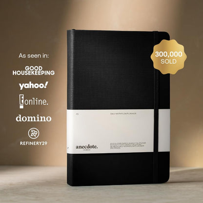 Anecdote Daily Planner w/ 2026-2027 Calendar | Start Anytime 26 Weeks Undated | 1 Page per Day | 8.5" x 5.2" | Hardcover To-Do List Organizer, Plan Your Success, Achieve Productivity Goals (Evergreen)