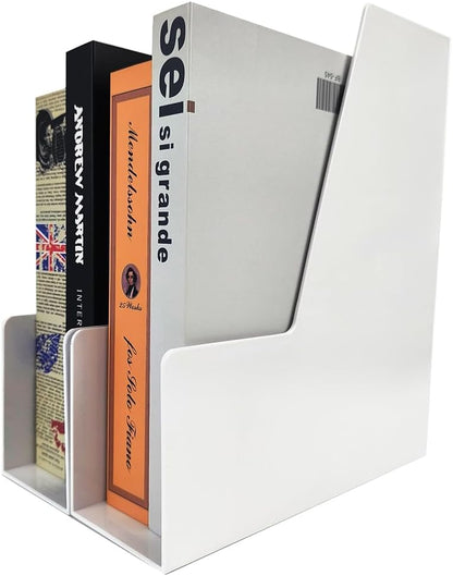 Vertical File Holder, 4 pack Clear Plastic Document Organizer and Clear Magazine Organizer, Multi-purpose Document Organizer for Home Office