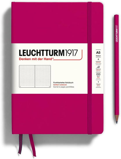 LEUCHTTURM1917 - Notebook Hardcover Medium A5-251 Numbered Pages for Writing and Journaling (Navy, Ruled)