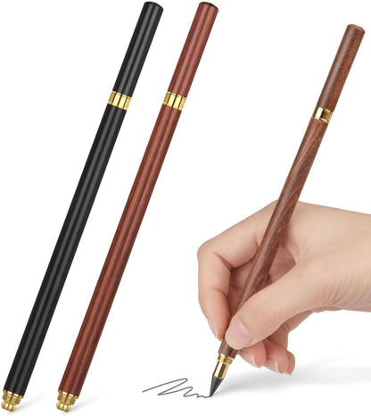HOTUT Inkless Pencil - 4pcs Everlasting Wooden Infinity Pencil, Wood-Cased Graphite Reusable for Writing Drawing, Students Home Office School Supplies