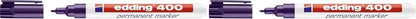 edding 400 Permanent Marker - Violet - 1 Pen - fine Round tip 1 mm - Waterproof, Quick-Drying, Smear-Proof pens - for Cardboard, Plastic, Wood, Metal, Glass and Fabric