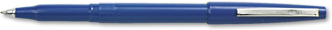 Pentel Rolling Writer Pen, 0.8 Millimeter Cushion Ball Tip, Black Ink, Box of 12 (R100-A)