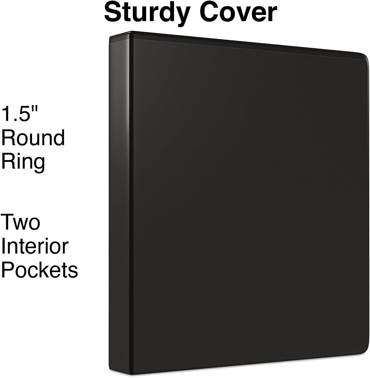 Staples Economy 1-Inch Round Ring Binder, Holds Up to 175 Sheets Each, 12-Pack, White, Lightweight Binders for School & Office