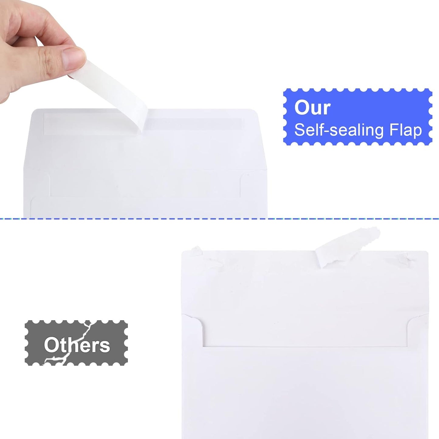 Joyberg 72 Packs #10 Envelopes, Business Envelopes, Envelopes Self Seal, Security Envelopes, Peel and Seal Closure, Size 4-1/8 X 9-1/2 Inches, White, 26LB