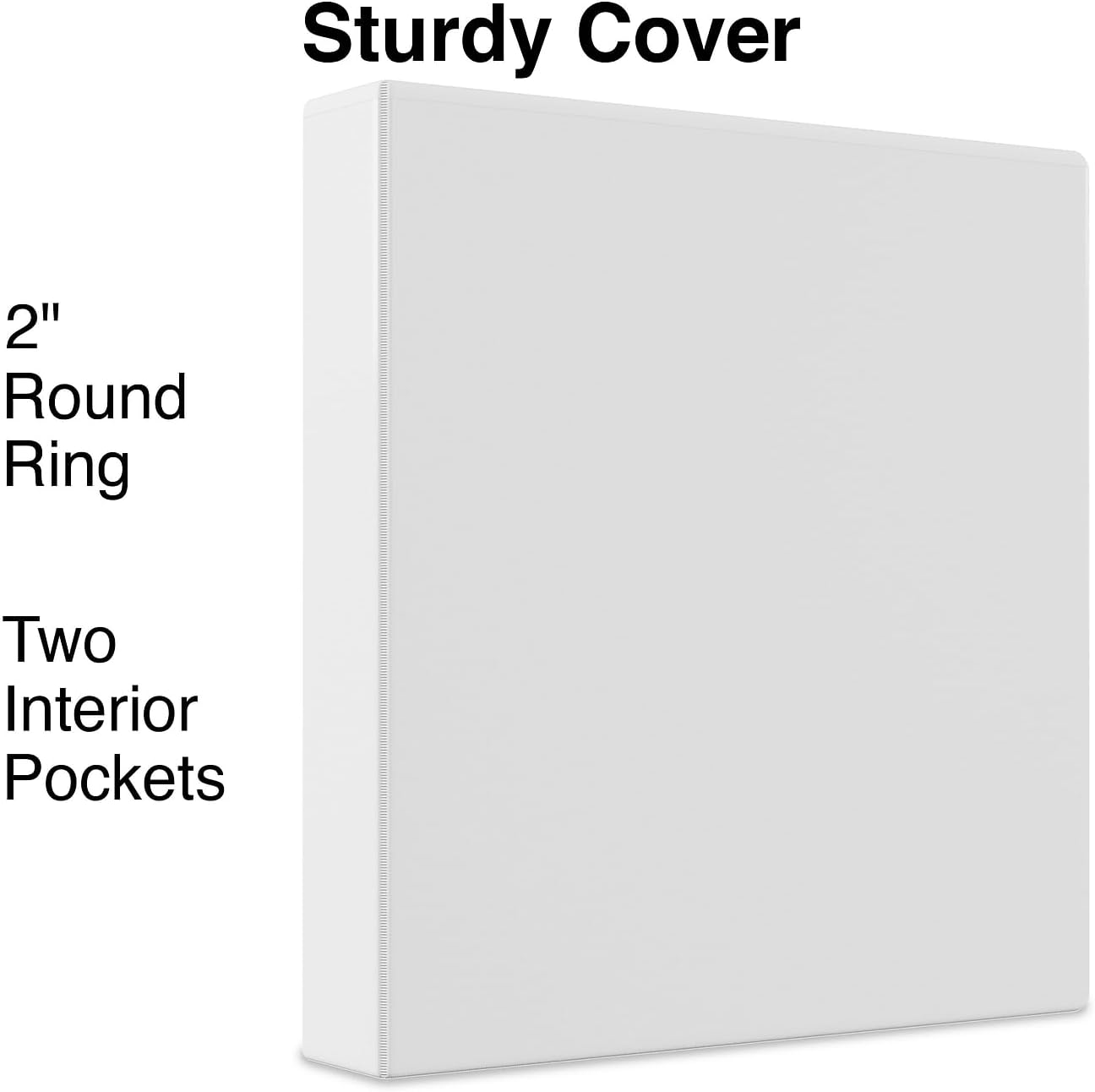 Staples Economy 1-Inch Round Ring Binder, Holds Up to 175 Sheets Each, 12-Pack, White, Lightweight Binders for School & Office