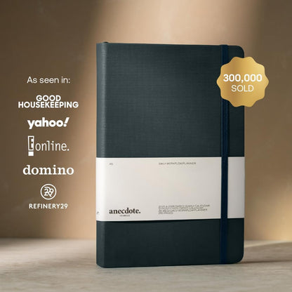 Anecdote Daily Planner w/ 2026-2027 Calendar | Start Anytime 26 Weeks Undated | 1 Page per Day | 8.5" x 5.2" | Hardcover To-Do List Organizer, Plan Your Success, Achieve Productivity Goals (Evergreen)