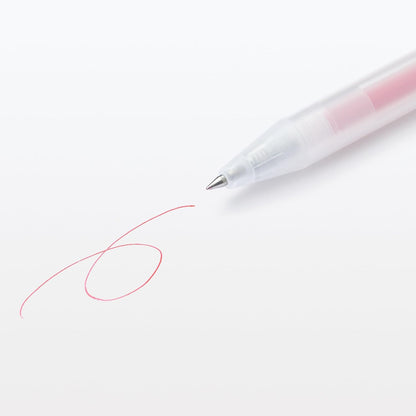 Muji Smooth Gel Ink Ballpoint Pen Knock Type 10-Pieces Set, 0.5 mm Nib Size, Black