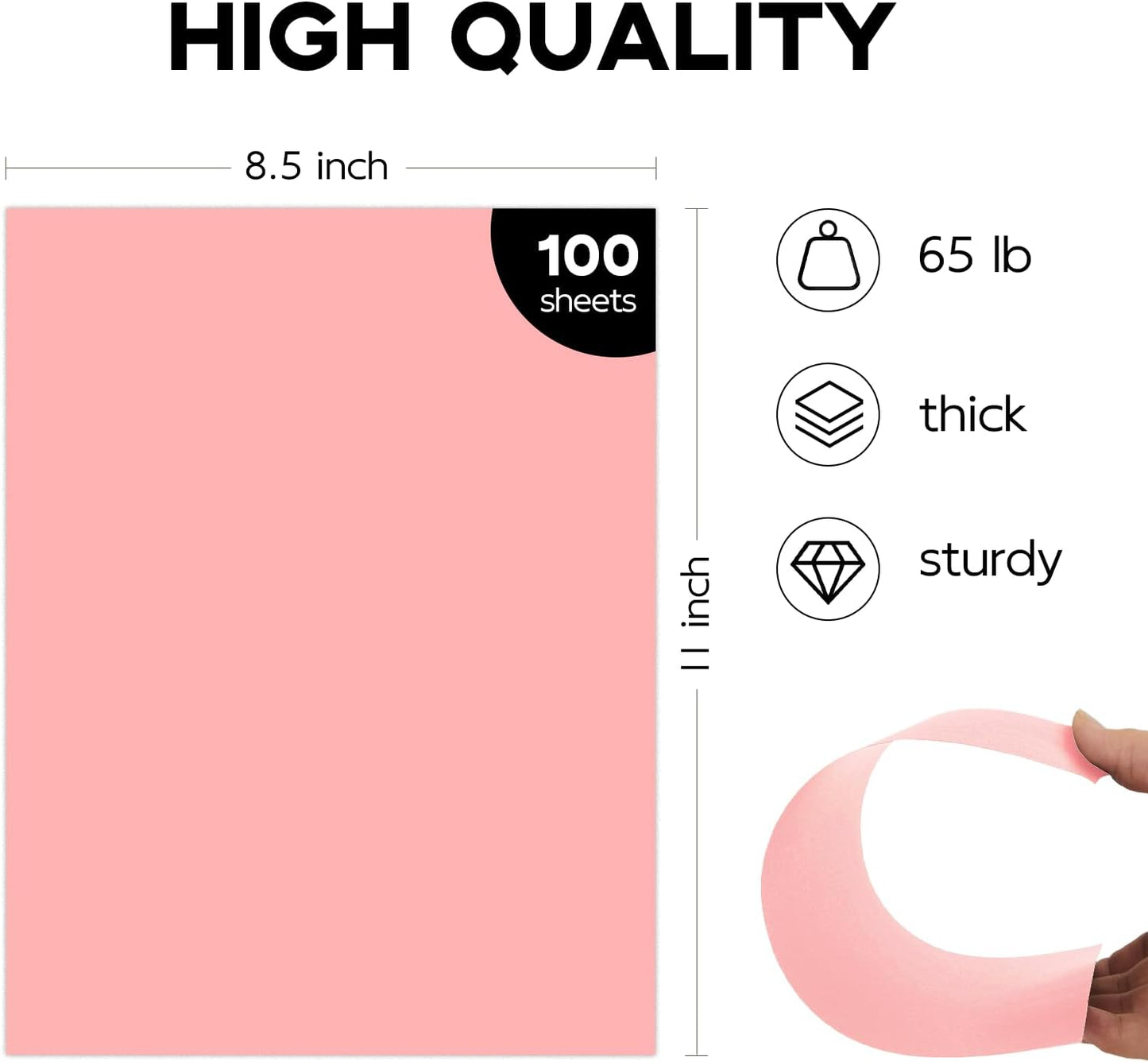100 Sheets Cream Cardstock 8.5 x 11 Off White Card Stock,Goefun 65lb Ivory Paper Printer Paper for Cards Making, Office Printing, Wedding