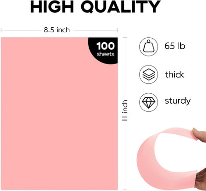 100 Sheets Cream Cardstock 8.5 x 11 Off White Card Stock,Goefun 65lb Ivory Paper Printer Paper for Cards Making, Office Printing, Wedding