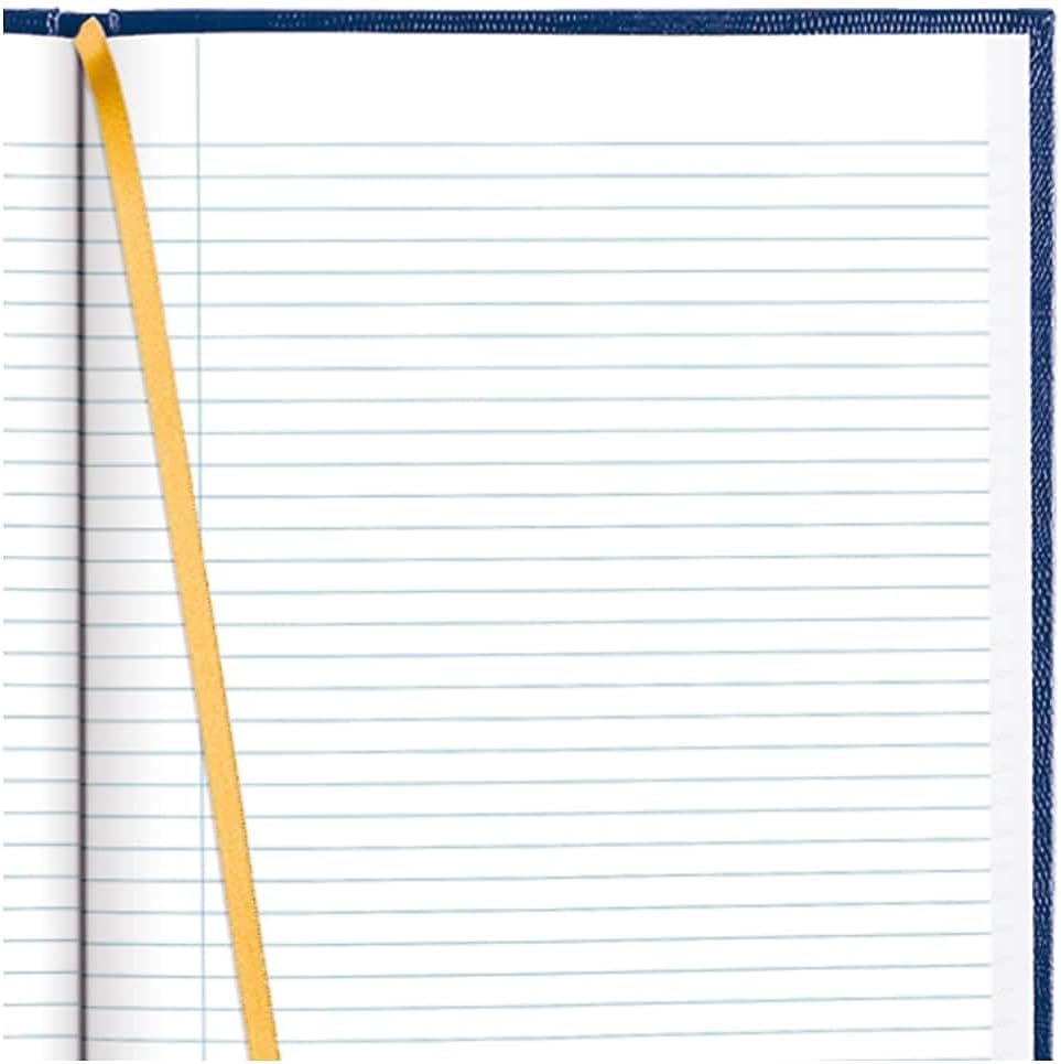 Blueline Executive Journal, Lizard-Like Hard Cover, Ribbon Bookmark, 150 Pages, 10.75" x 8.5", Blue (A10.82)