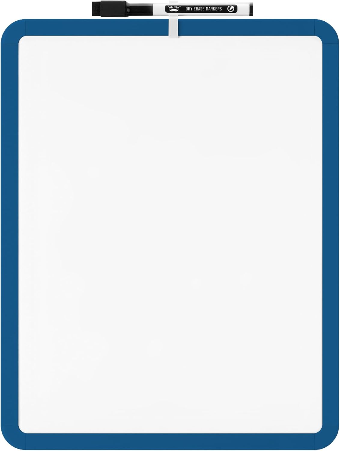Mr. Pen- Dry Erase Board, 14” x 11” with a Black Dry Erase Marker, White Frame, Small Mini White Board for Students, Fridge, Wall, Locker, Includes Double Sided Tapes