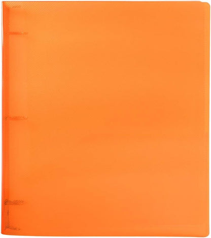 JAM PAPER Plastic 0.75 inch Binder - Clear 3 Ring Binder - Sold Individually