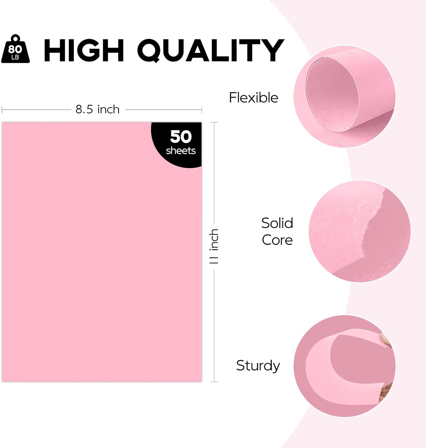 50 Sheets Cream Cardstock 8.5 x 11 Ivory Paper, Goefun Off White Card Stock Printer Paper for Cards Making, Office Printing, Wedding