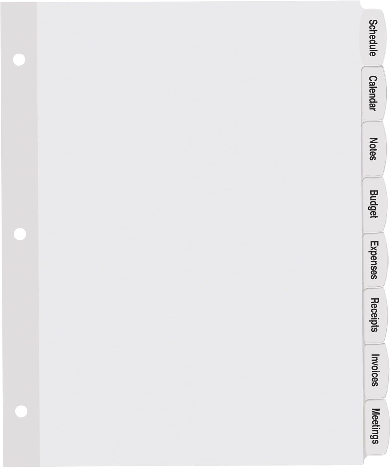 Avery Big Tab Printable White Label Dividers for 3 Ring Binders, 8 Tabs per Set, White, 120 Sets Total, Great for Office Supplies, School Supplies, Organizing, and More (6 Packs of 14435)