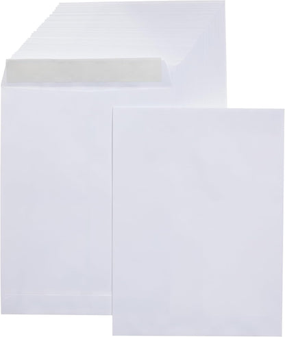 Amazon Basics Catalog Mailing Envelopes, Peel and Seal, 9" x 12", Brown Kraft, 100-Pack