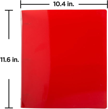JAM PAPER Plastic 0.75 inch Binder - Clear 3 Ring Binder - Sold Individually
