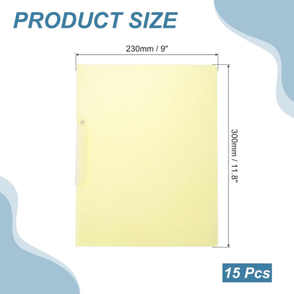PATIKIL 5 Pack Clear Report Covers with Swing Clip, 11.8"x9" Front Presentation Folders Document Binder 100 Sheet Capacity Binder for Resume Files Letter Interview Project, Blue