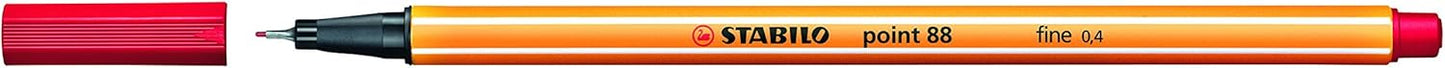 Fineliner - STABILO Point 88 - Pack of 10 - Red