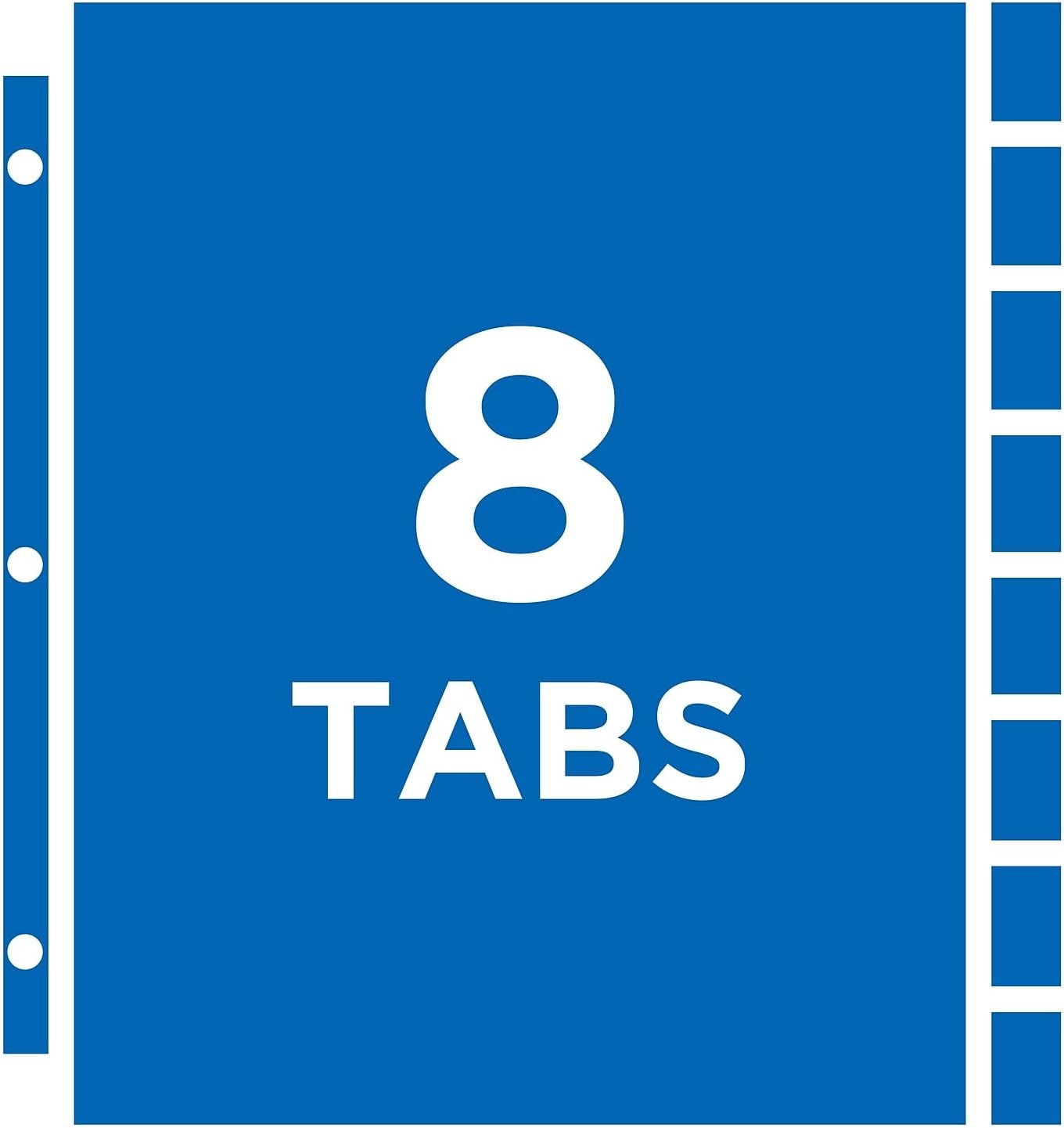 Avery Clear Protect 'n Tab Tabbed Sheet Protector Dividers, 8-Tab Set, Top Load, 8 Page Protectors (74161)