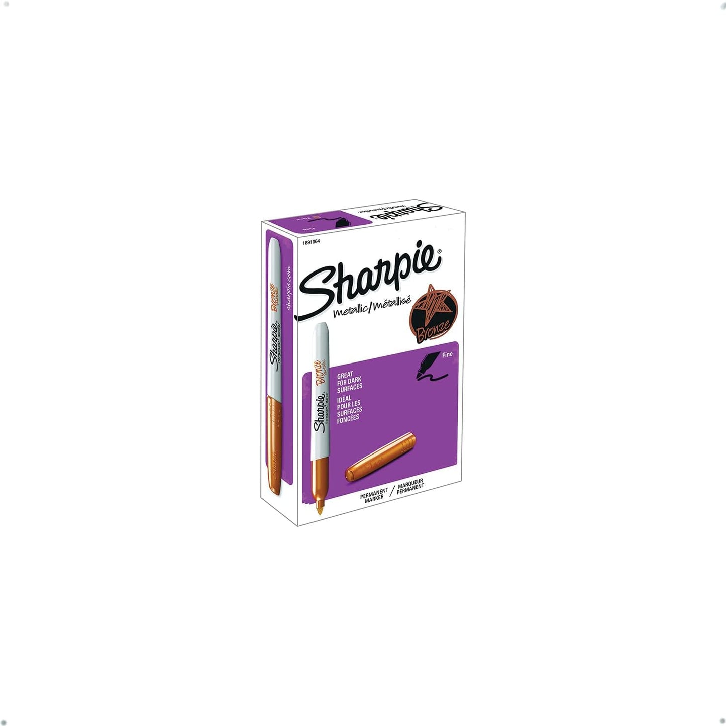 Sharpie Metallic Permanent Markers | Fine Point for Bold Details | Gold | 1 Marker Pen