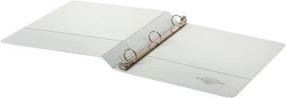 Office Depot® Brand Durable Round-Ring View Binders, 1" Rings, White, Pack of 6 Binders