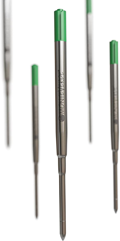 Monteverde Soft Roll Ballpoint Pen Refills to Fit Parker-Style Pens, Medium Point, Brown, 2-Pack, Smooth Writing Technology for Parker, Conklin, Schmidt, and More