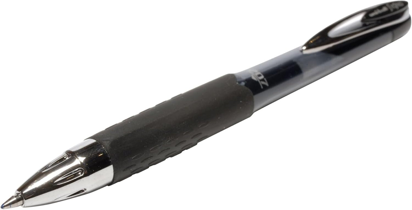 uniball 207 Plus+ Retractable Gel Pens, Medium Point (0.7mm), Black, 4 Pack