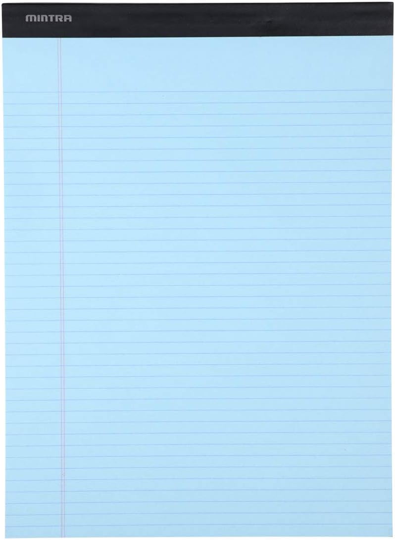 Mintra Office White Legal Pads – Ruled Notepads and Micro-Perforated Sheets, Ideal for Writing, Note-Taking & Creativity, Office, or Professional Use, Basic Pad 6 pack, 8.5"x11" (Narrow Ruled)