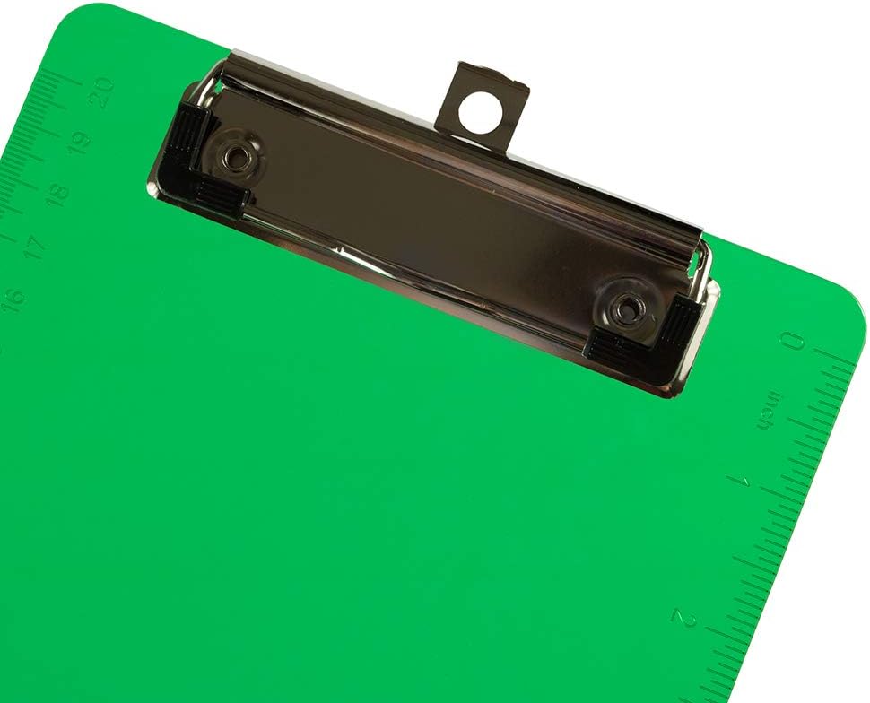 JAM PAPER Small Plastic Memo Clipboards with Low Profile Metal Clip - Mini (6 x 9) - Blue - Clip Board Sold Individually