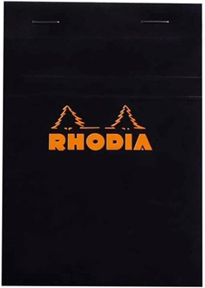 Rhodia 80 Sheet Graph Notepads, 4 by 6", Black