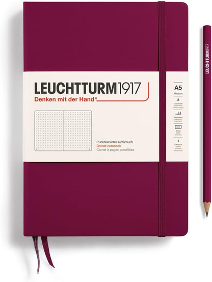 LEUCHTTURM1917 - Notebook Hardcover Medium A5-251 Numbered Pages for Writing and Journaling (Navy, Ruled)