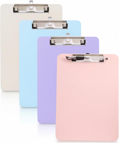 Pink Plastic Clipboard,Nursing Clipboard,Standard Letter A4 Size,Heavy Duty Clip Boards 8.5x11,Cute Clipboards with Pen Holder for Women Kids Students,School Office Home Work