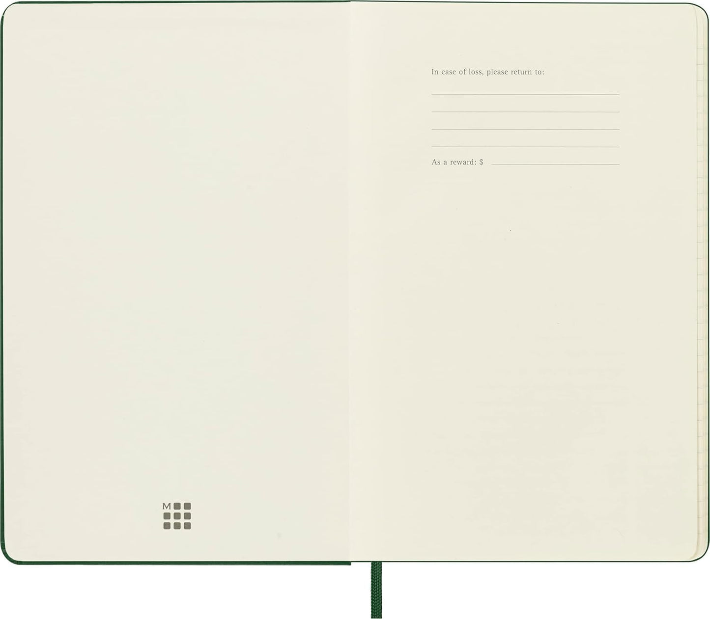 Moleskine Notebook, Large, Ruled, Myrtle Green, Hard (5 x 8.25)