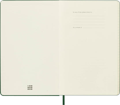 Moleskine Notebook, Large, Ruled, Myrtle Green, Hard (5 x 8.25)