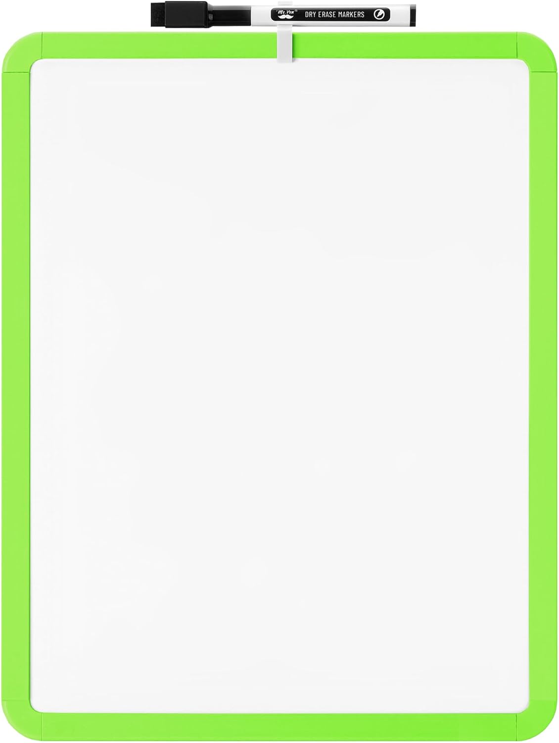 Mr. Pen- Dry Erase Board, 14” x 11” with a Black Dry Erase Marker, White Frame, Small Mini White Board for Students, Fridge, Wall, Locker, Includes Double Sided Tapes