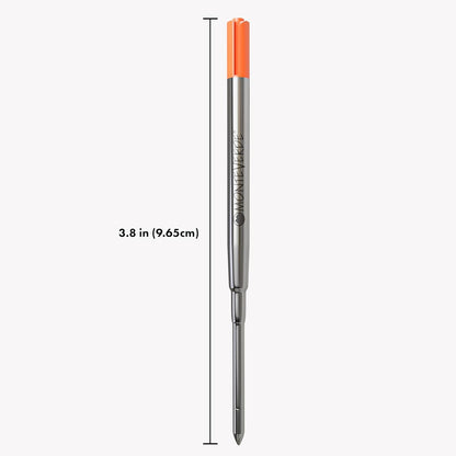 Monteverde Soft Roll Ballpoint Pen Refills to Fit Parker-Style Pens, Medium Point, Brown, 2-Pack, Smooth Writing Technology for Parker, Conklin, Schmidt, and More