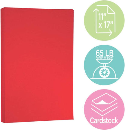JAM PAPER Ledger Matte 24lb Paper - 90 gsm - 11 x 17 Tabloid - Yellow Recycled - 100 Sheets/Pack
