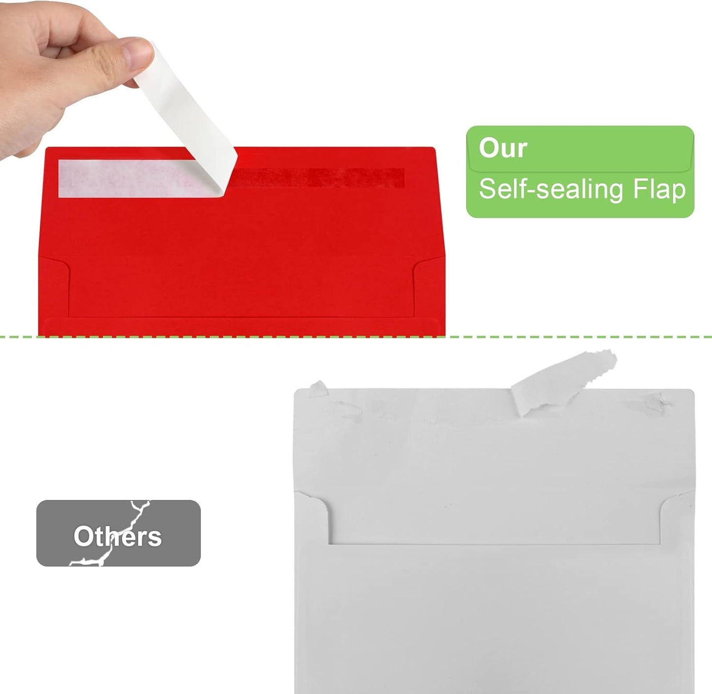 Joyberg 72 Packs #10 Envelopes, Business Envelopes, Envelopes Self Seal, Security Envelopes, Peel and Seal Closure, Size 4-1/8 X 9-1/2 Inches, White, 26LB