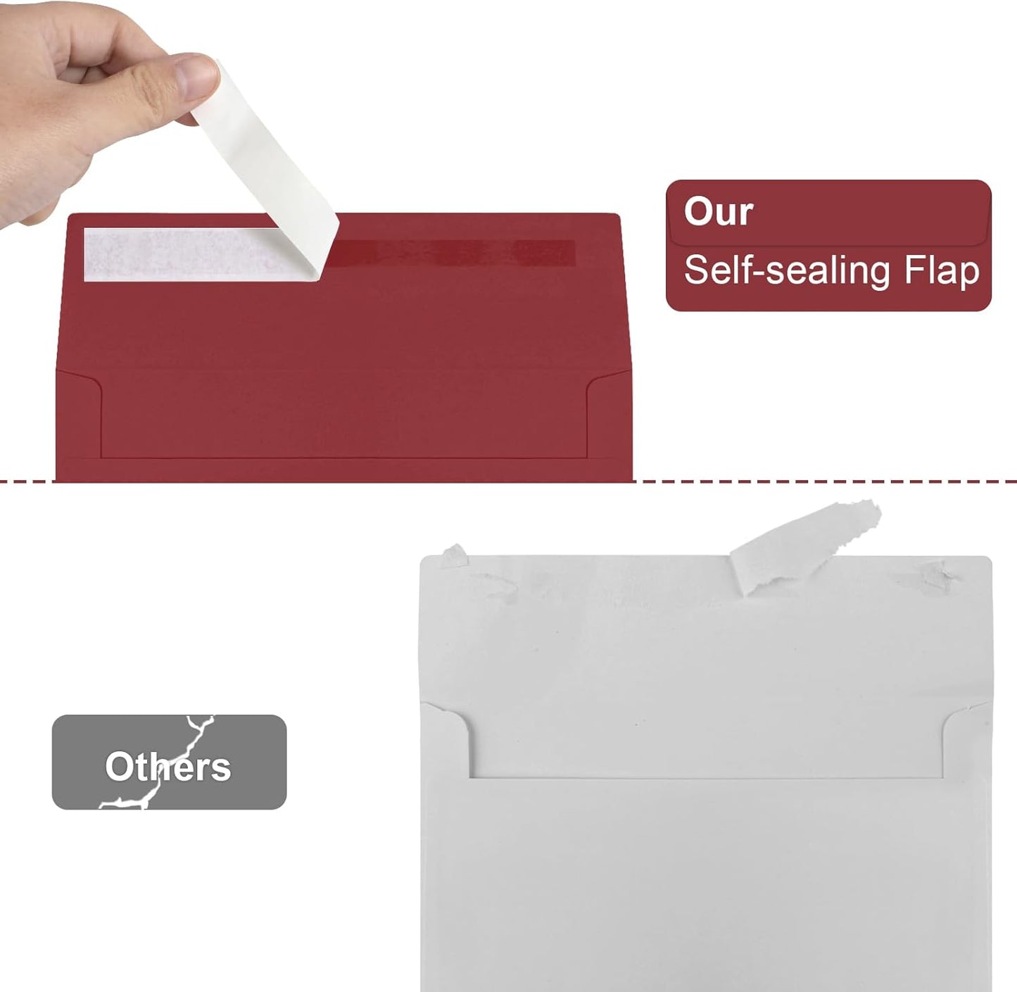 Joyberg 72 Packs #10 Envelopes, Business Envelopes, Envelopes Self Seal, Security Envelopes, Peel and Seal Closure, Size 4-1/8 X 9-1/2 Inches, White, 26LB