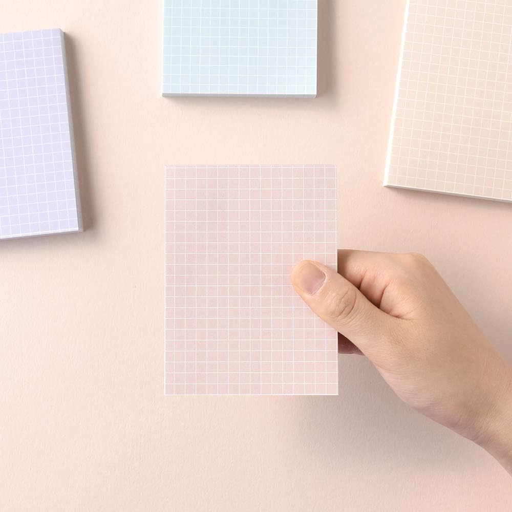 Monolike Memopad Memories design B SET - 4 Packs, 4 Different Designs, 100 Sheets Per Pad, Total 400 Sheets, Note pads, Writing pads, 3.15 x 4.17 Inches