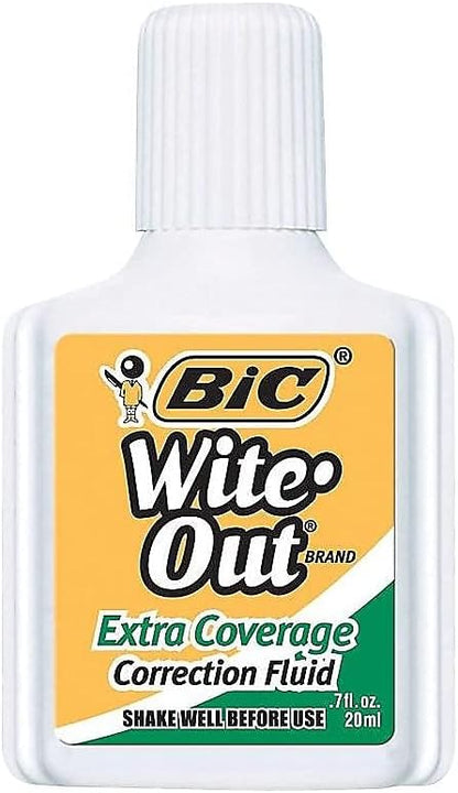 BIC Extra-Coverage Wite-Out Brand Correction Fluid
