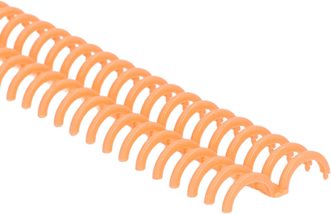 10 Pcs 15mm/0.59 in Binding Coils 32 Loop Spine for Books, Plastic Binding Rings for Manual Binding Machine, Wire Coils for Report Covers, Documents, Presentations, DIY Projects(Black)