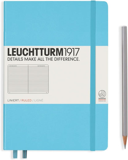 LEUCHTTURM1917 - Notebook Hardcover Medium A5-251 Numbered Pages for Writing and Journaling (Navy, Ruled)